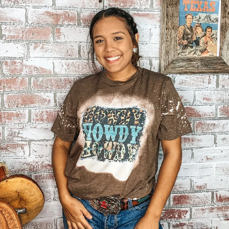 Fuzzy women's T - shirt with a hoodHowdy Howdy Bleached Tee