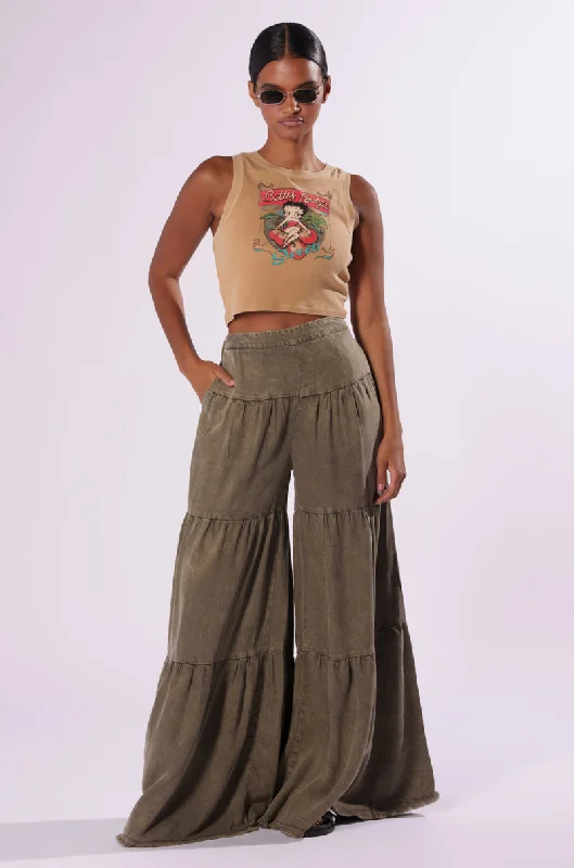 Pencil pants for women in a sleek styleINDIE WASHED WIDE LEG PANT