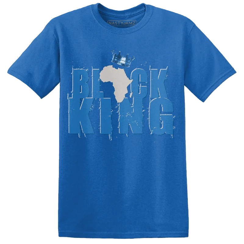 Women's wrap - style T - shirt for a customizable fitNastyJamz Industrial Blue 4s T Shirt Match Black King Crown