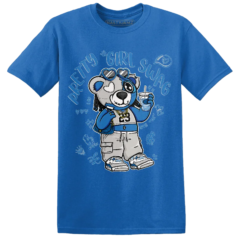 Cable knit women's T - shirt with a shawl collarNastyJamz Industrial Blue 4s T Shirt Match Pretty Girl Swag BER