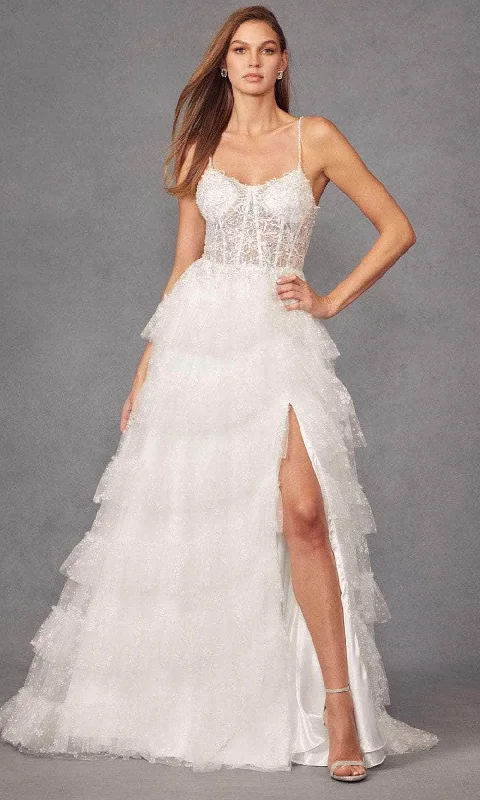 Satin - and - lace combination wedding dressJuliet Dresses JT2464AW - Embellished Sleeveless Bridal Gown Satin - and - lace combination wedding dressJuliet Dresses JT2464AW - Embellished Sleeveless Bridal Gown