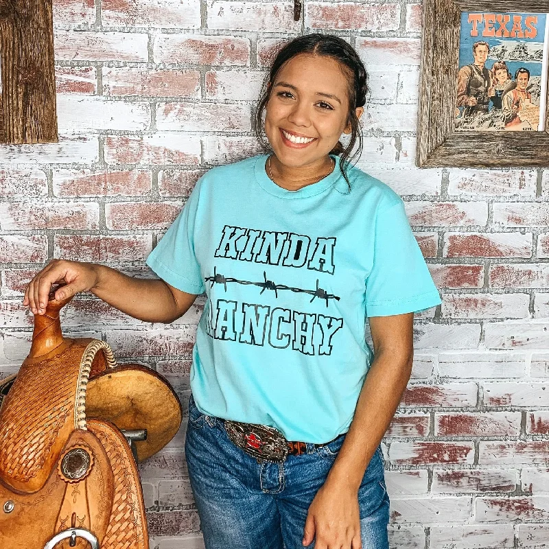 Striped women's T - shirt with a vertical patternKinda Ranchy Tee