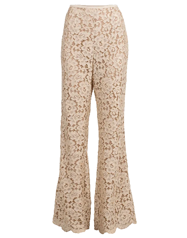 Velvet wide leg pants for women in a luxurious styleLace Flare Pant