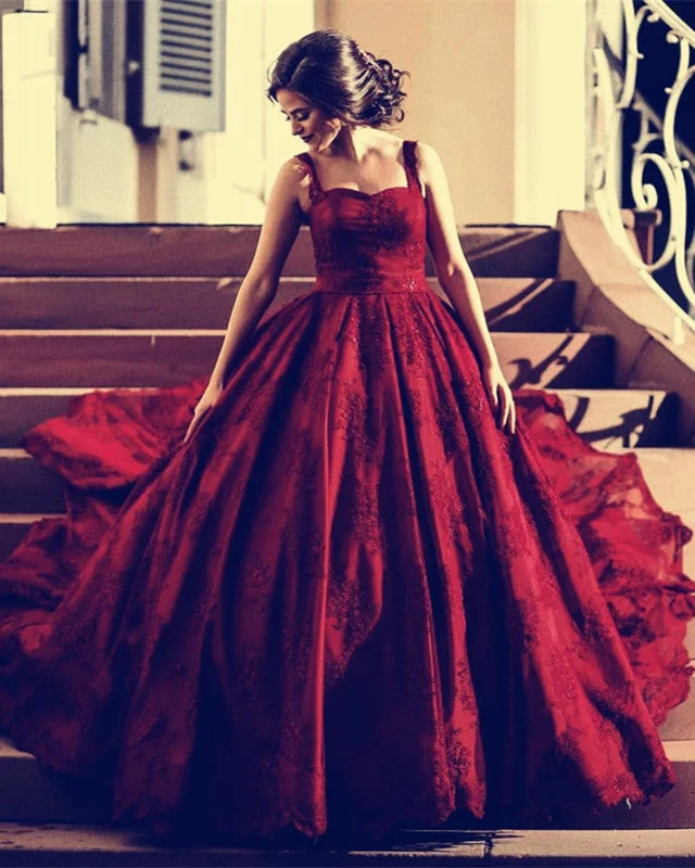 Court train A - line wedding dressLace Wedding Dresses Sweetheart Ball Gown Spaghetti Straps Court train A - line wedding dressLace Wedding Dresses Sweetheart Ball Gown Spaghetti Straps
