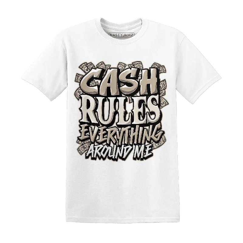 Plus size women's V - neck T - shirt for a flattering lookNastyJamz Latte 1s T Shirt Match Cash Rule E A M