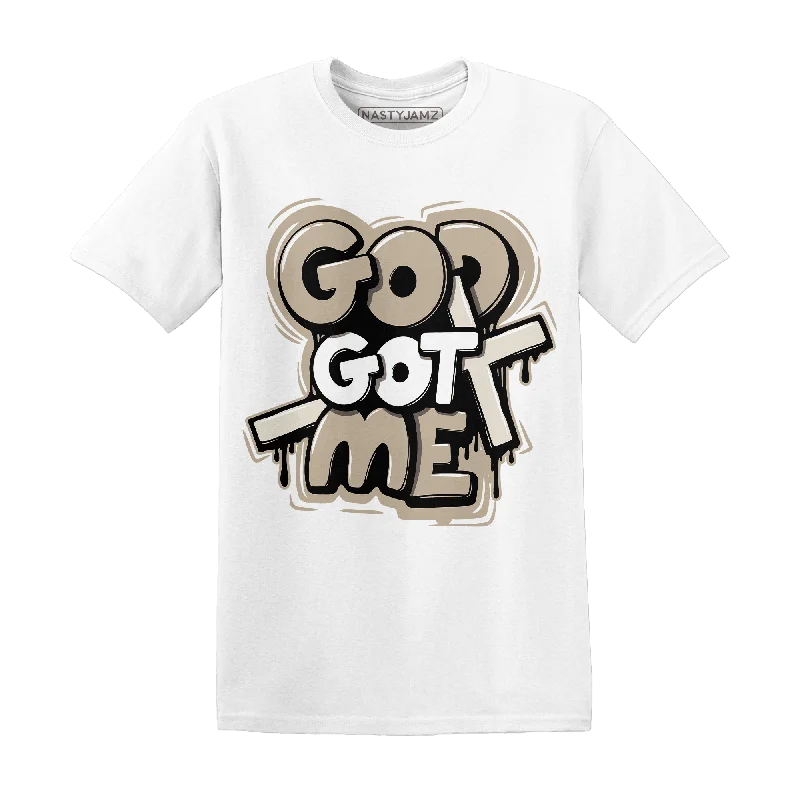 Printed women's T - shirt with a vintage - inspired floral patternNastyJamz Latte 1s T Shirt Match God Got Me