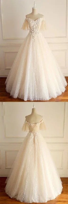 S - curve - flattering mermaid wedding dressLight Champagne Tulle lace Short Sleeve Strapless Long Formal Prom Dress, Wedding Dress cg18482 S - curve - flattering mermaid wedding dressLight Champagne Tulle lace Short Sleeve Strapless Long Formal Prom Dress, Wedding Dress cg18482