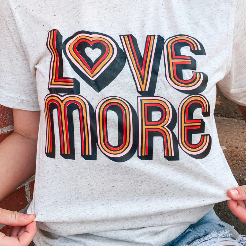 Long - sleeved women's T - shirt with a flutter - sleeve designLove More Retro Tee