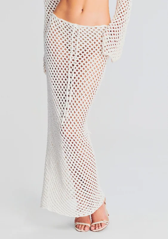 Luxury silk wedding dress with a trainMagen Knitted Skirt