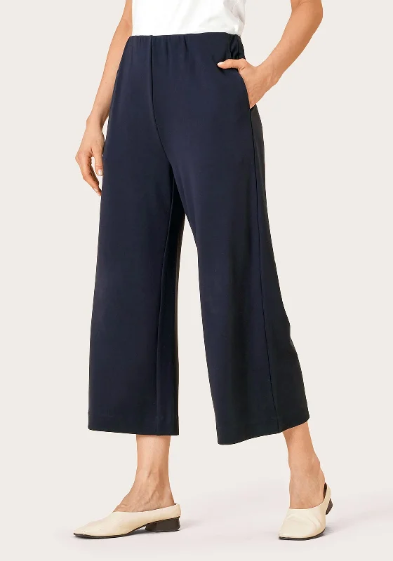 Ankle pants with zippers for women in a convenient designMasai Piri Casual Cropped Jersey Trousers, Navy
