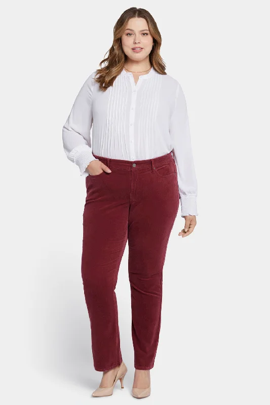 Tartan pants for women in a Scottish patternMarilyn Straight Pants In Plus Size - Cranberry Pie