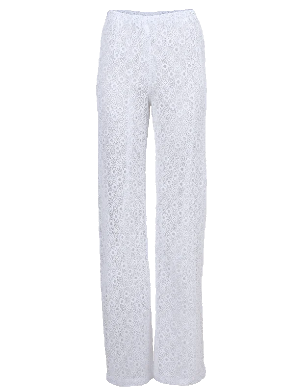 Metallic wide leg dress pants for women in a shiny and glamorous styleMatthias Sheer Pant