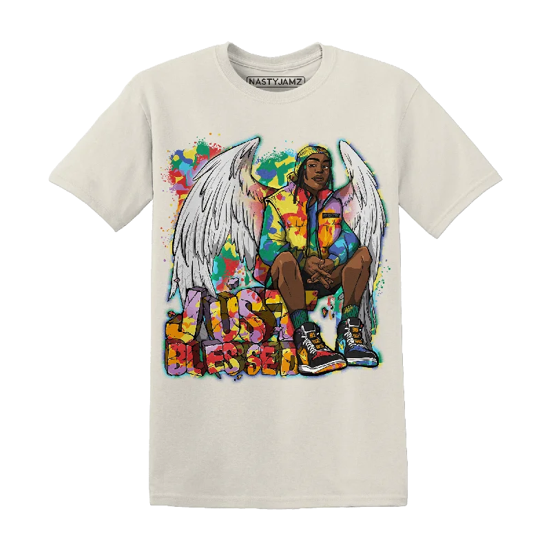 Women's T - shirt with a sequined collarNastyJamz Mid GS Six Championships 1s T Shirt Match Just Blessed