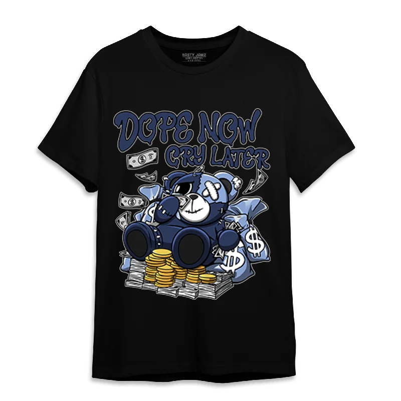 Women's oversized graphic T - shirt with a trendy sloganNastyJamz Midnight Navy 5s T Shirt Match Money Cry BER