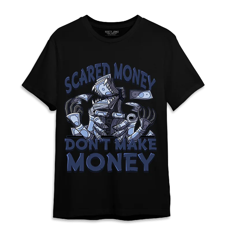 Metallic - threaded women's T - shirt for a touch of glamourNastyJamz Midnight Navy 5s T Shirt Match Scared Moneyy