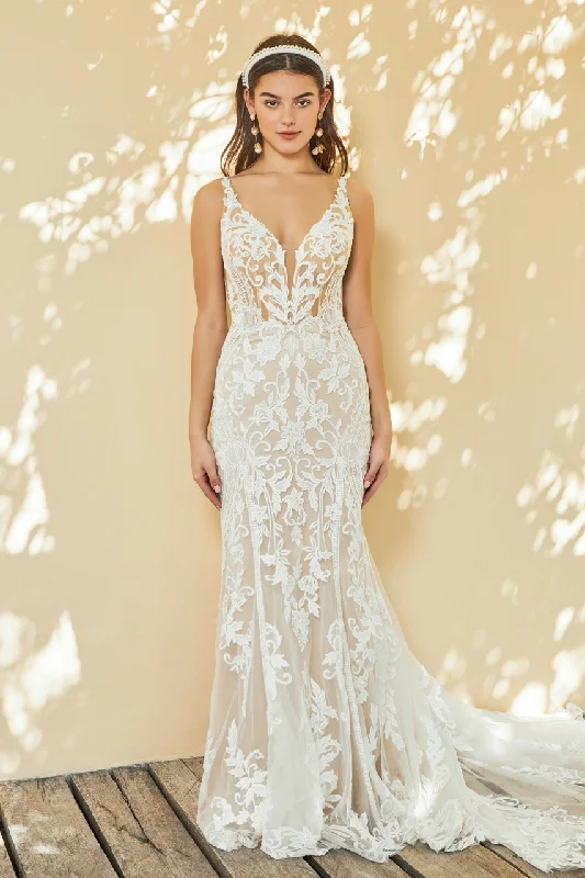 Modest - style wedding dress for a conservative brideMJ966 Idris