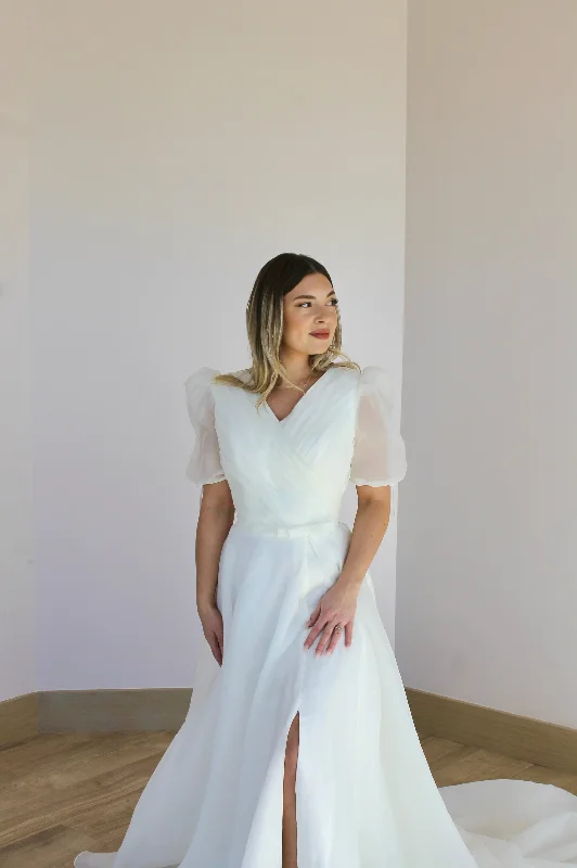 Strapless ball gown wedding dressMOD1821 by Mon Cheri