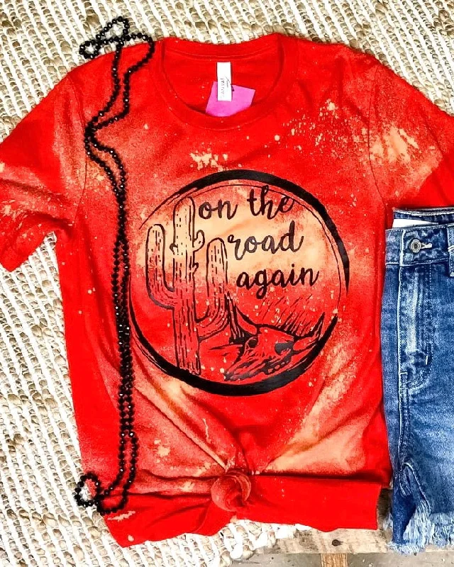Women's button - down T - shirt in a classic styleOn The Road Again Tee