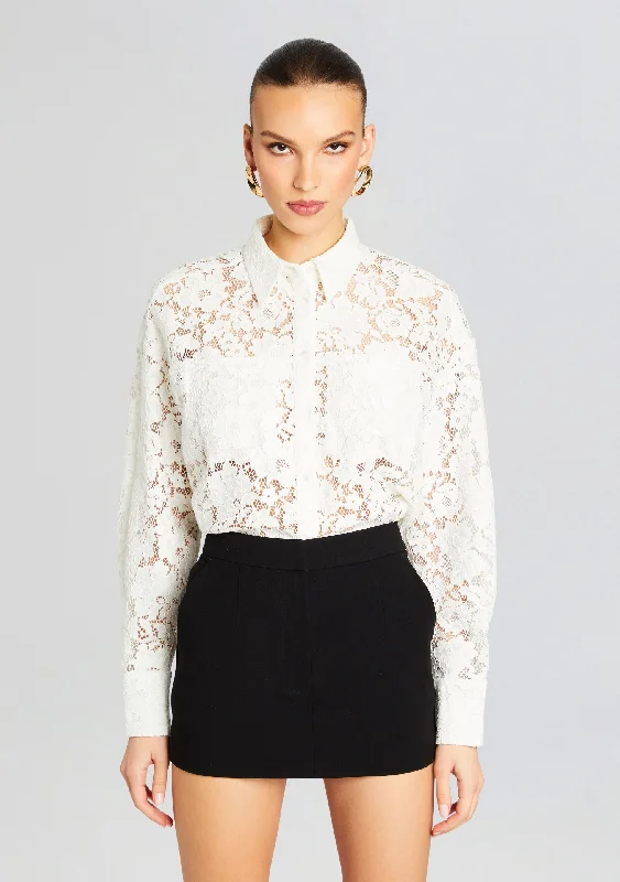 Mother - of - the - bride elegant wedding dressOversized Lace Shirt