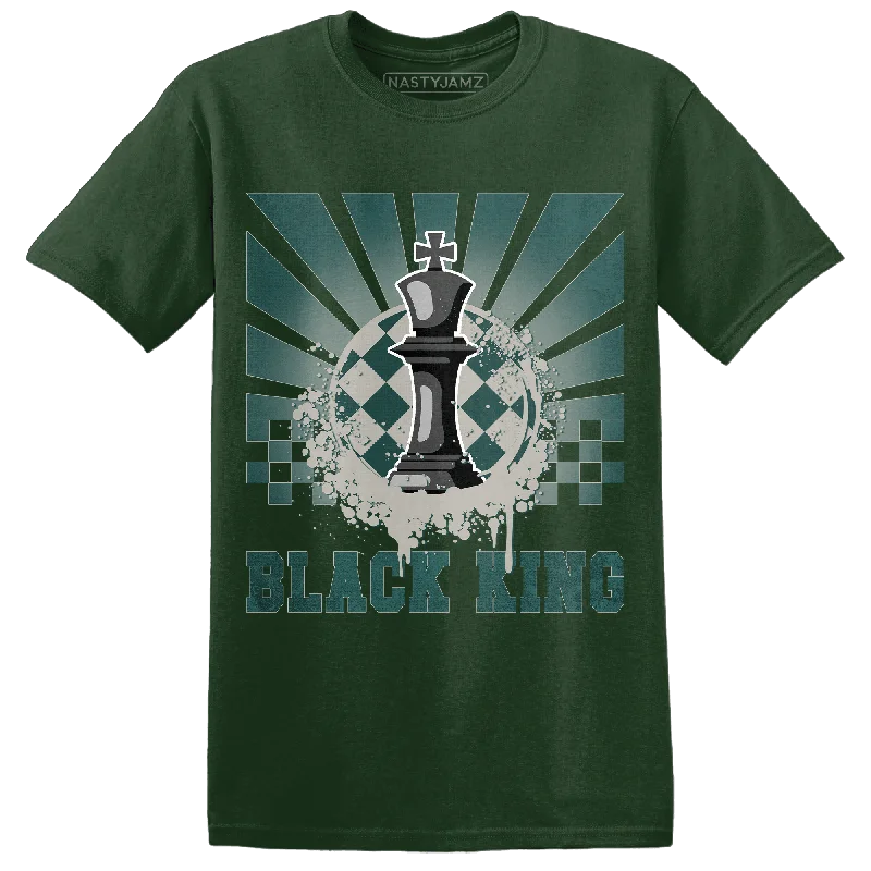Scoop neck women's T - shirt for a casual lookNastyJamz Oxidized Green 4s T Shirt Match Black King Collection