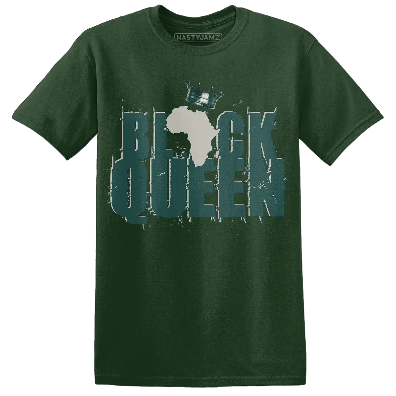 Women's turtleneck T - shirt for a sophisticated appearanceNastyJamz Oxidized Green 4s T Shirt Match Black Queen Crown