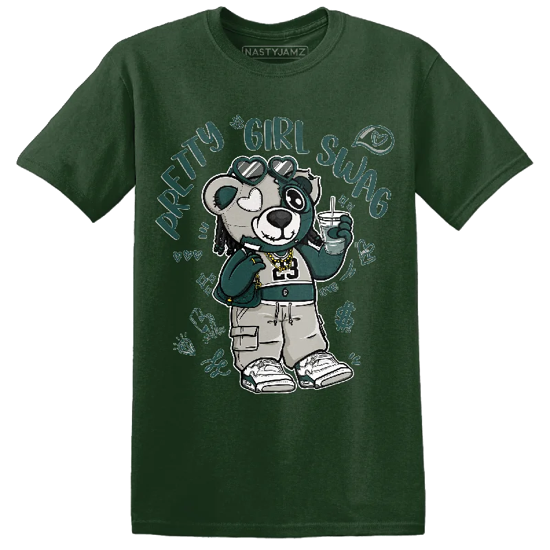 Women's T - shirt with a burnout floral patternNastyJamz Oxidized Green 4s T Shirt Match Pretty Girl Swag BER