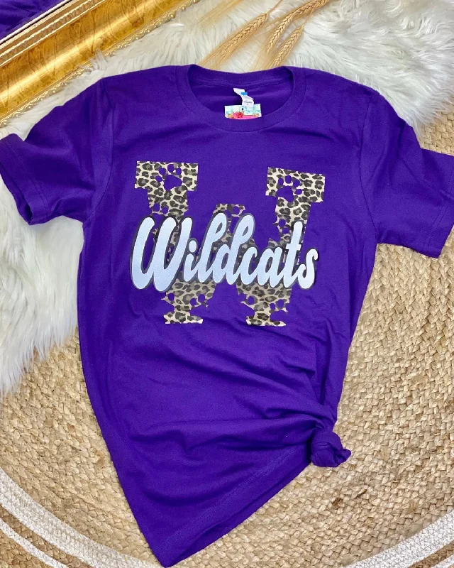 Long - length women's T - shirt to wear as a cover - upPaw-Ful Wildcats