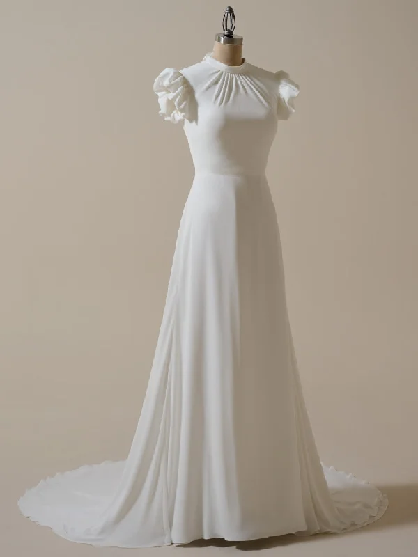 Graceful long - train wedding dressPayson by Rebecca Ingram