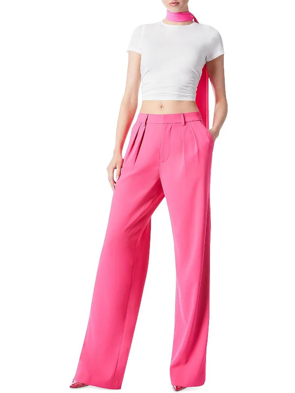 Floral print pants for women in a fresh stylePompey Womens Pleated Wide Leg Dress Pants