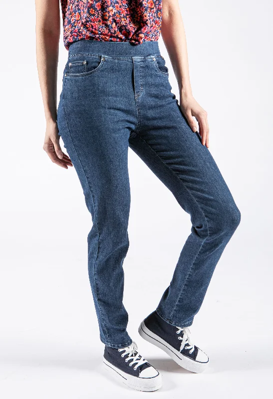 Linen blend cigarette pants for women in a breezy and modern stylePull on Trousers