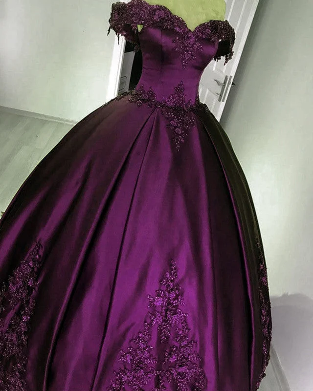 Natural - fabric - made wedding dressGorgeous Ball Gown Off-Shoulder Lace Beaded Satin Dress Natural - fabric - made wedding dressGorgeous Ball Gown Off-Shoulder Lace Beaded Satin Dress