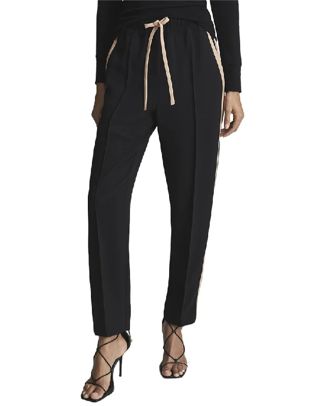 Cuffed straight leg pants for women in a neat lookReiss Frazer Taper Tapered Side Stripe Trouser