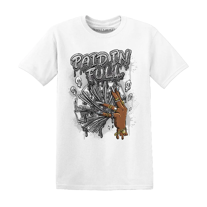 Women's T - shirt with a high - low hemNastyJamz Retro High OG Black White 1s T Shirt Match Paid In Full