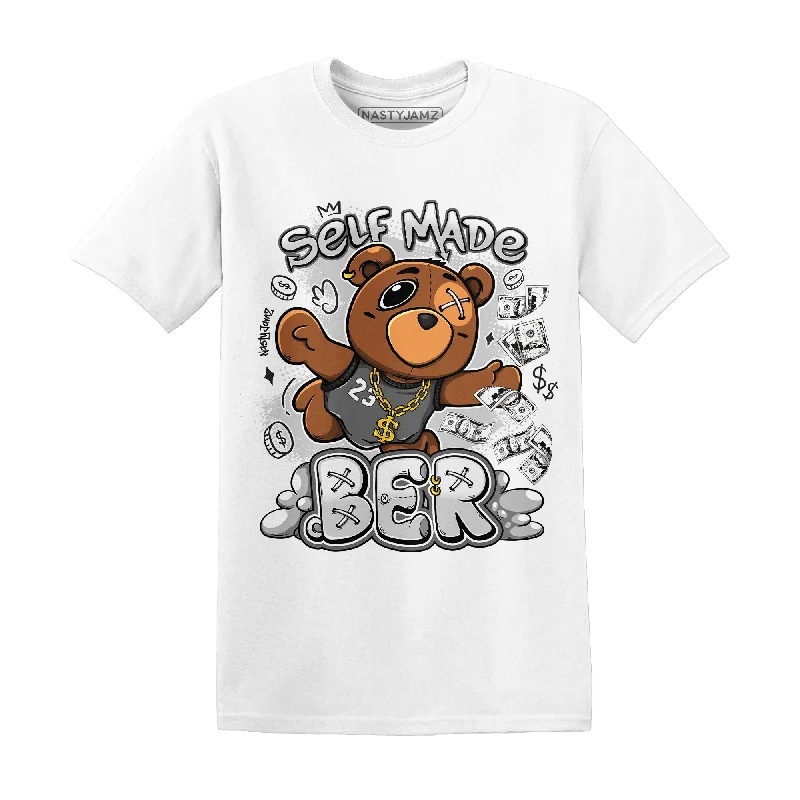 Women's T - shirt with a ruffled collarNastyJamz Retro High OG Black White 1s T Shirt Match Self Made BER