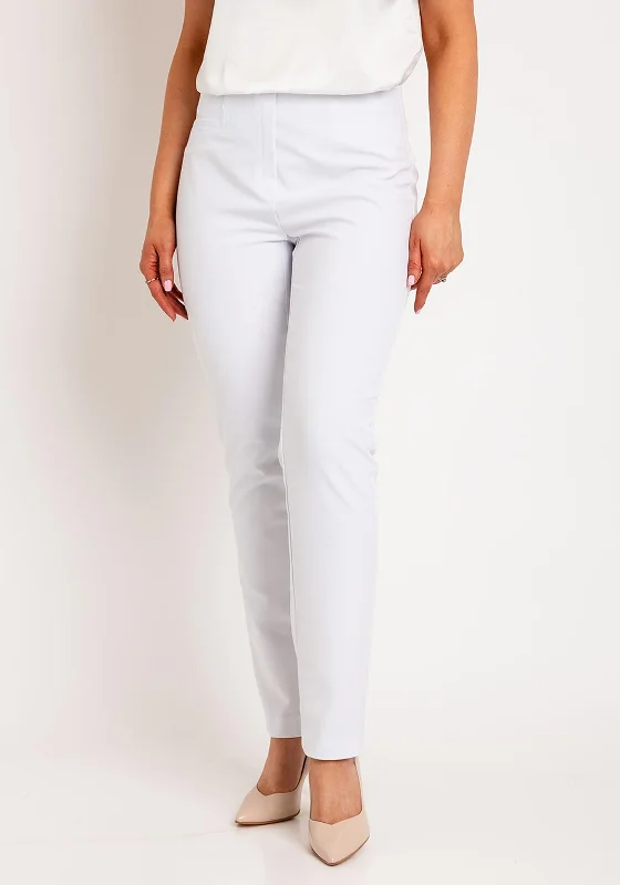 Lightweight hiking pants for women in outdoor activitiesRobell Jacklyn Slim Comfort Trousers, White