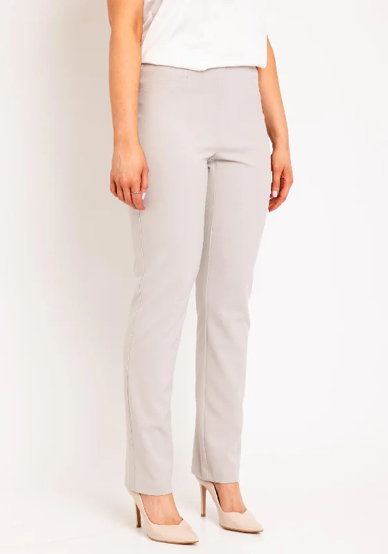 Printed flowy pants for women in a bohemian lookRobell Jacklyn Slim Comfort Trousers, Beige