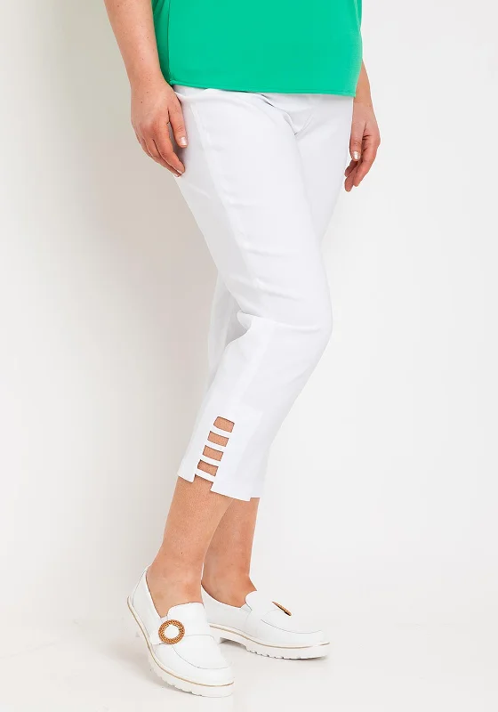 Sequined skinny pants for women in a party - ready styleRobell Lena Slim Fit Stretch Cropped Trousers, Off-White Sequined skinny pants for women in a party - ready styleRobell Lena Slim Fit Stretch Cropped Trousers, Off-White
