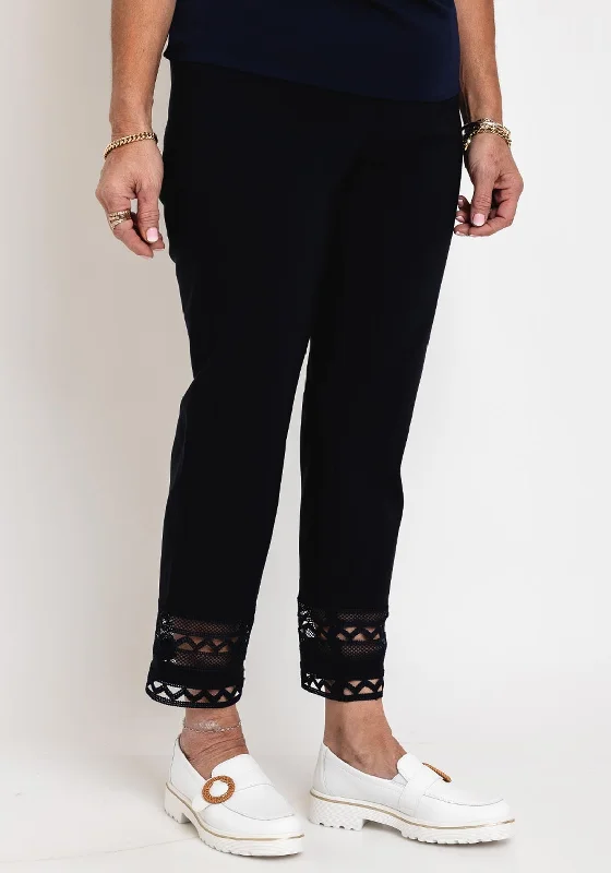 Ripped skinny jeans for women in a edgy styleRobell Marie 09 Lace Cuff Trouser, Navy