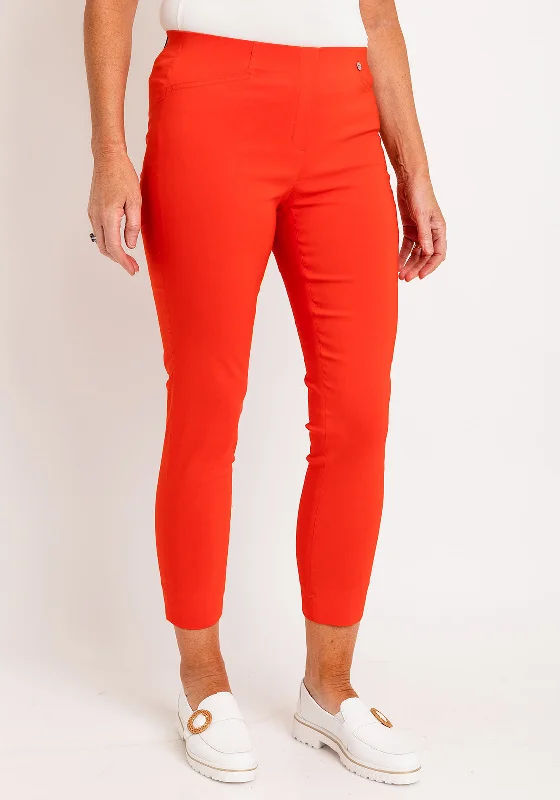 High waisted wide leg pants for women in summerRobell Rose 09 Ankle Grazer Trousers, Bright Red