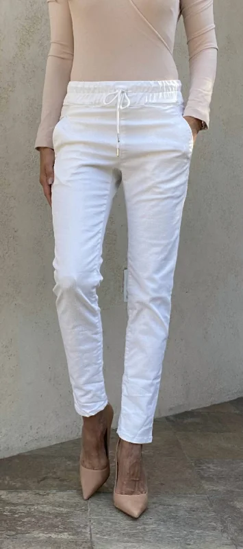 Sequined skinny pants for women in a party - ready styleShely Pant In White Snake
