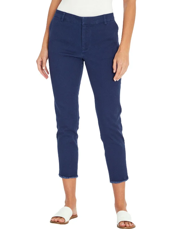 High waisted skinny pants for women in dark colorsSonoma Womens Raw Hem Mid-Rise Cropped Pants