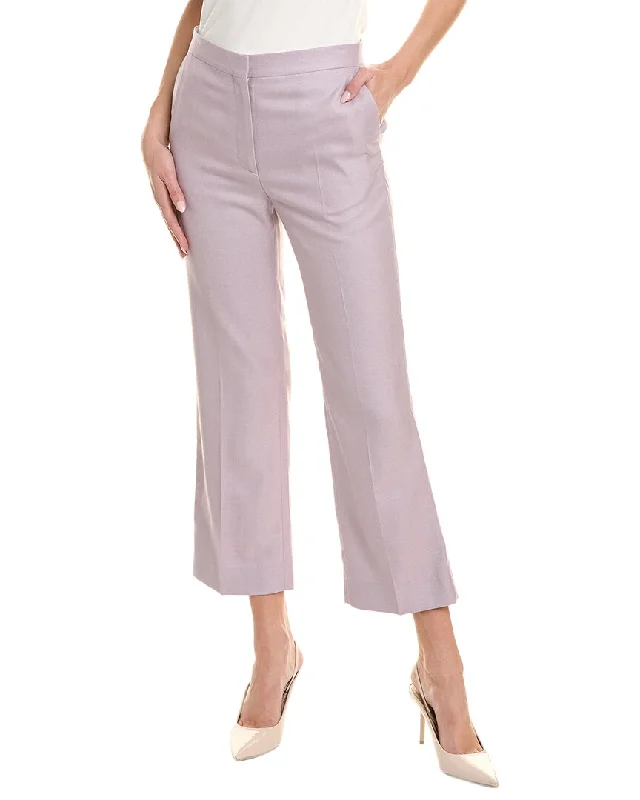Linen blend palazzo pants for women in a breezy styleSt. John Silk & Wool-Blend Suiting Pant