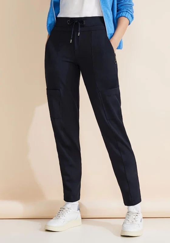 Polyester pants with stretch for women in comfortStreet One Bonny Cargo Slim Fit Joggers, Navy Polyester pants with stretch for women in comfortStreet One Bonny Cargo Slim Fit Joggers, Navy