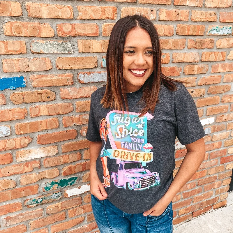 Printed women's T - shirt with a tropical patternSugar N Spice Tee