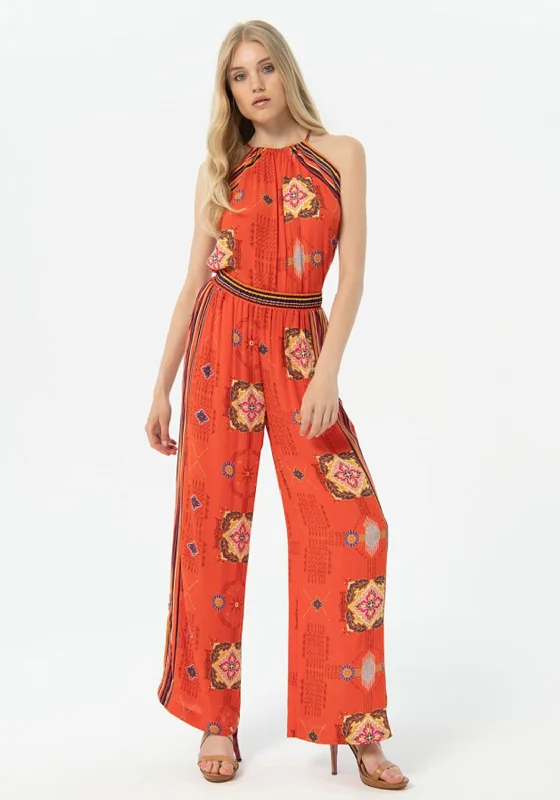 Lightweight cycling pants for women in a sporty and comfortable styleSurkana Printed Bamboo Split Hem Trousers, Coral Lightweight cycling pants for women in a sporty and comfortable styleSurkana Printed Bamboo Split Hem Trousers, Coral