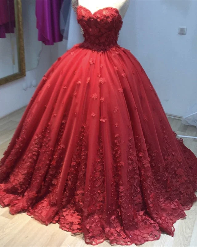 Tiered - skirt wedding dress for a voluminous lookRed Sweetheart Ball Gown Dresses For Sweet 16 Tiered - skirt wedding dress for a voluminous lookRed Sweetheart Ball Gown Dresses For Sweet 16