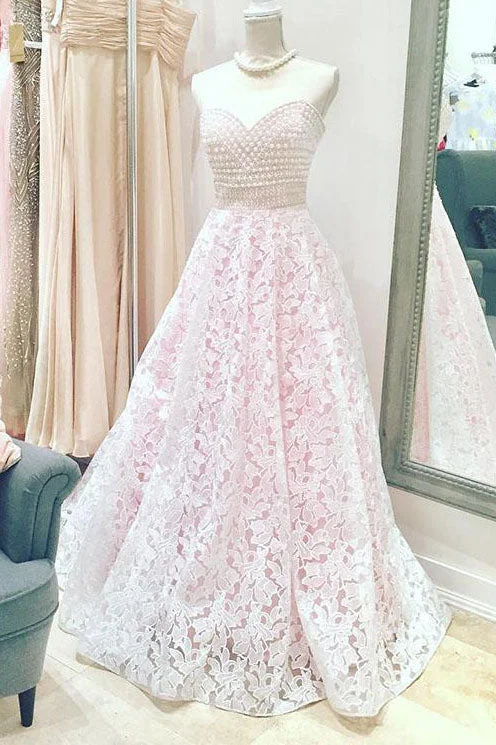 Wedding Dresses with Pleated Tulle Skirt and Sequined Geometric Shapes and Lace Overlay and Bow at the Waist and Embroidered Floral Patterns for a Princess and Feminine LookLong Sweetheart A-line Lace Pink Wedding Dress with Beads Wedding Dresses with Pleated Tulle Skirt and Sequined Geometric Shapes and Lace Overlay and Bow at the Waist and Embroidered Floral Patterns for a Princess and Feminine LookLong Sweetheart A-line Lace Pink Wedding Dress with Beads