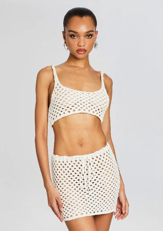 Square - neck wedding dress for a classic lookThea Knitted Top