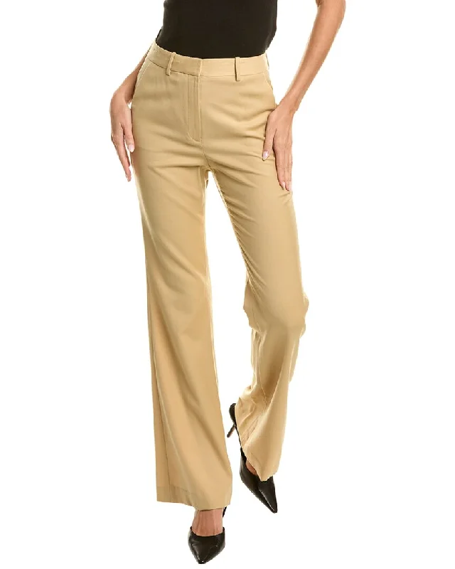 Printed harem pants for women in bohemian styleTheory Demitria High-Rise Wool Pant