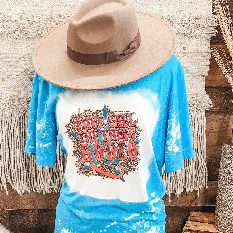 Mock - neck women's T - shirt with a zip - up frontCall The Thing Rodeo Bleached Tee Mock - neck women's T - shirt with a zip - up frontCall The Thing Rodeo Bleached Tee